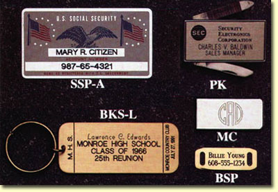 SOCIAL SECURITY PLATE POCKET KNIFE SHOE TAG