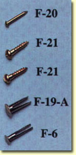 ESCUTCHEON PINS, NAILS, SCREWS