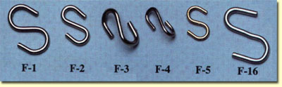 S HOOKS - STAINLESS BRASS