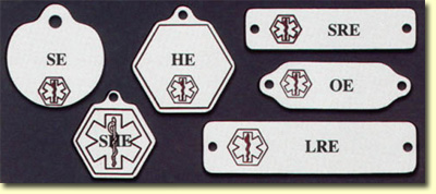 MEDICAL ID TAGS - STAINLESS STEEL