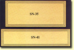 SN-8, SN-9, SN-10, SN-11, SN-14, SN-15, SN-16, SN-17, SN-35
and SN-41 all have double-line engraved borders.